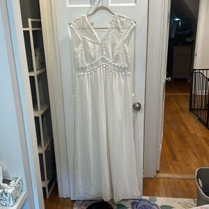 eyelet white dress